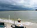 Fishing Under Ominous Skies In Amelia Island, Florida